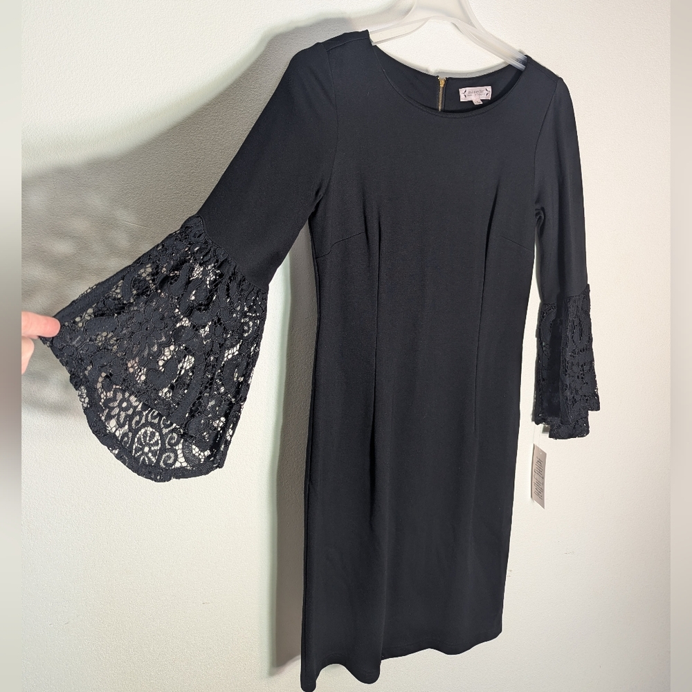 Nanette Lepore Women's Dress NWT Lace Bell Sleeves Moody Treasures Sheath Sz 10